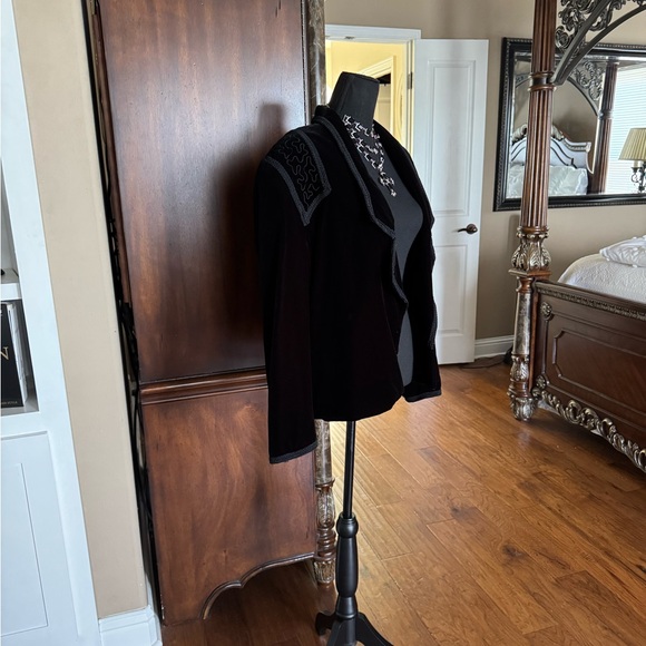 Vintage Adam‎ Douglass Black Velvet Western Blazer - Picture 5 of 13